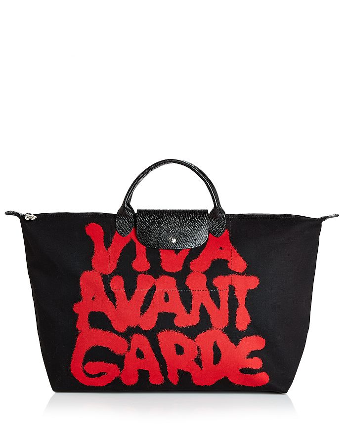 Longchamp Jeremy Scott Avant Garde Canvas and Leather Travel Bag ...