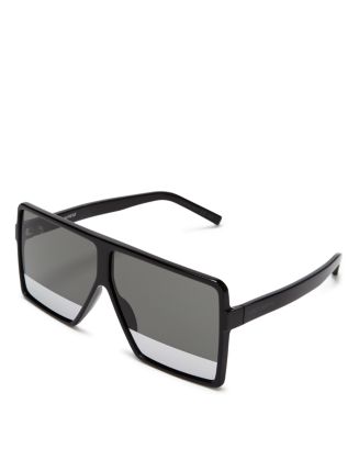Saint Laurent Women's SL 183 Betty Square Shield Sunglasses, 63mm ...