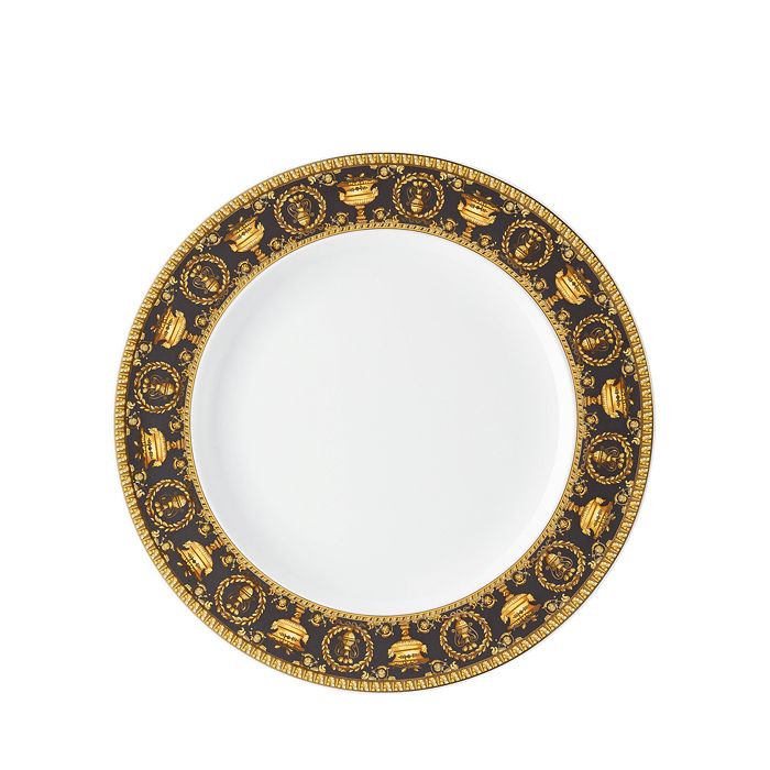 Shop Versace By Rosenthal I Love Baroque Nero Dinner Plate In Black