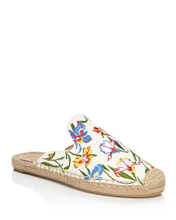 Tory Burch Women's Max Floral Embroidered Espadrille Mules | Bloomingdale's