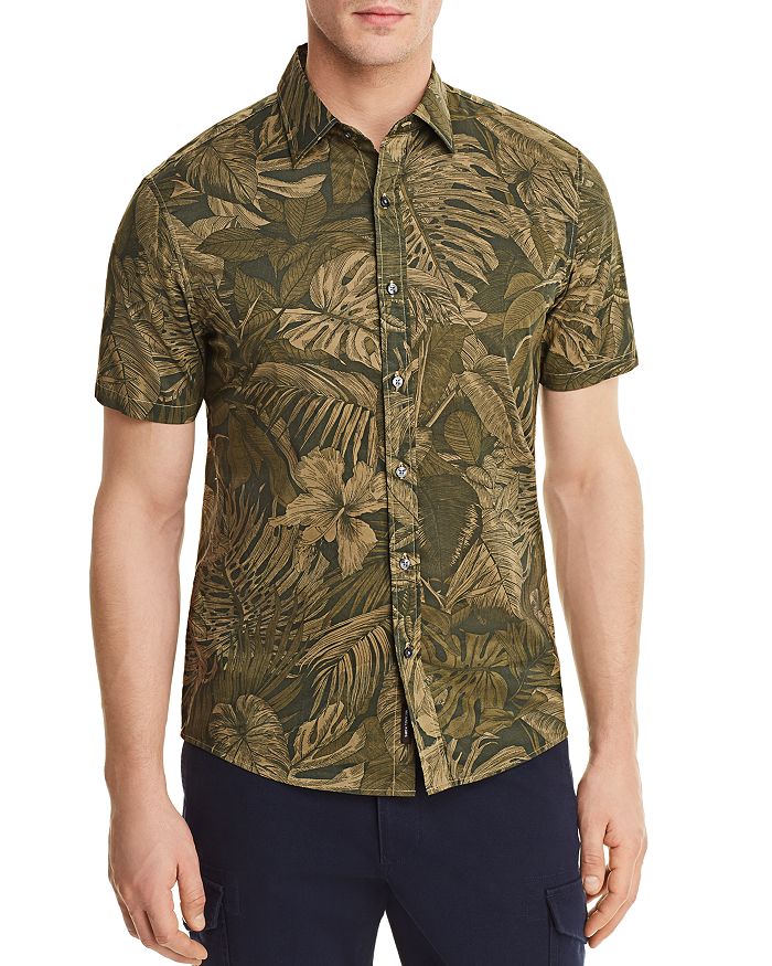 Michael Kors Tropical Slim Fit Button-Down Shirt - 100% Exclusive ...