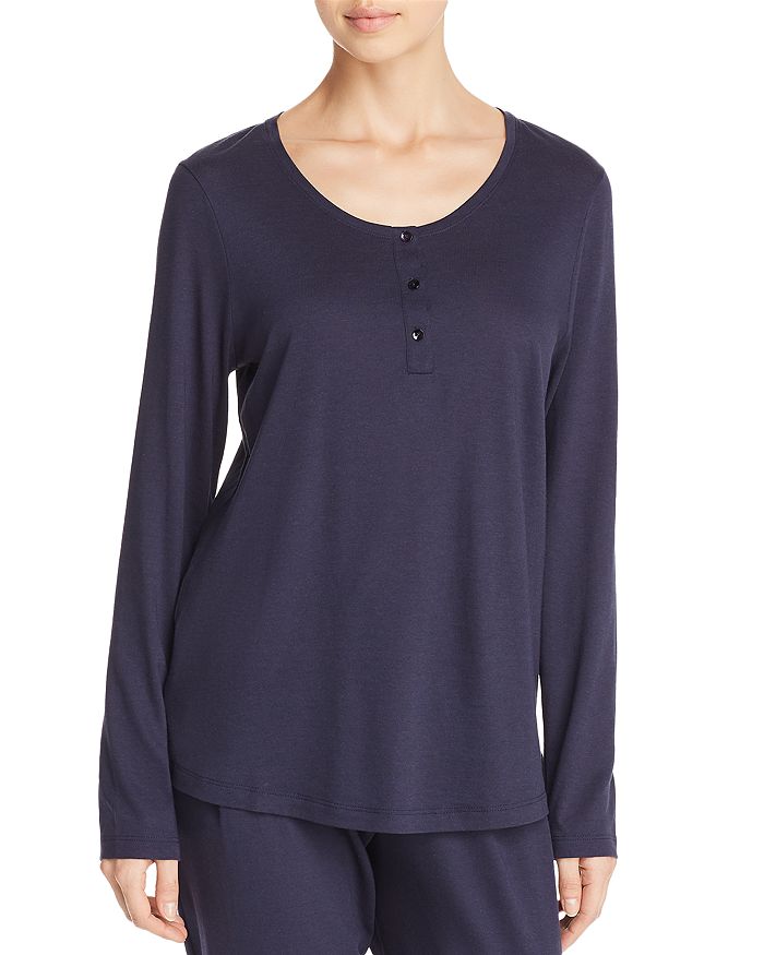 Hanro Sleep & Lounge Long Sleeve Henley Bloomingdale's