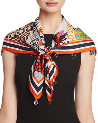 tory burch square scarf