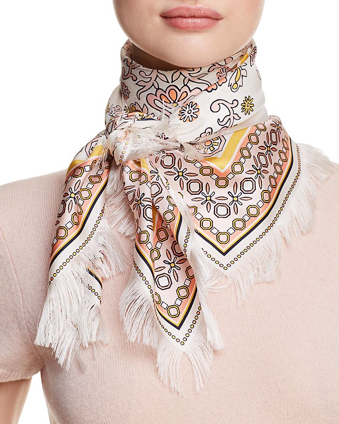 Tory Burch Hicks Garden Print Silk Scarf Bloomingdale s
