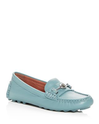 coach suede loafers womens