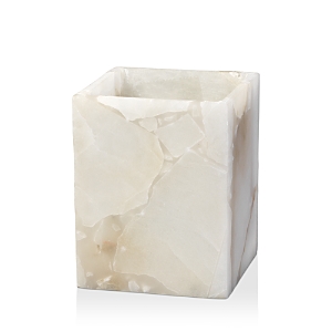 Jamie Young Savannah Square Hurricane Candle Holder In Alabaster