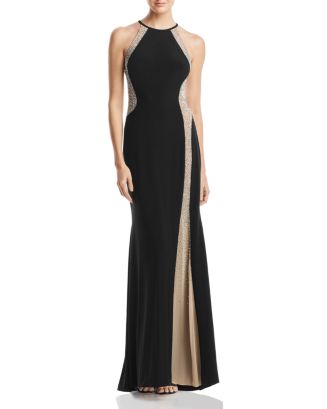 Avery G Embellished Illusion Gown | Bloomingdale's