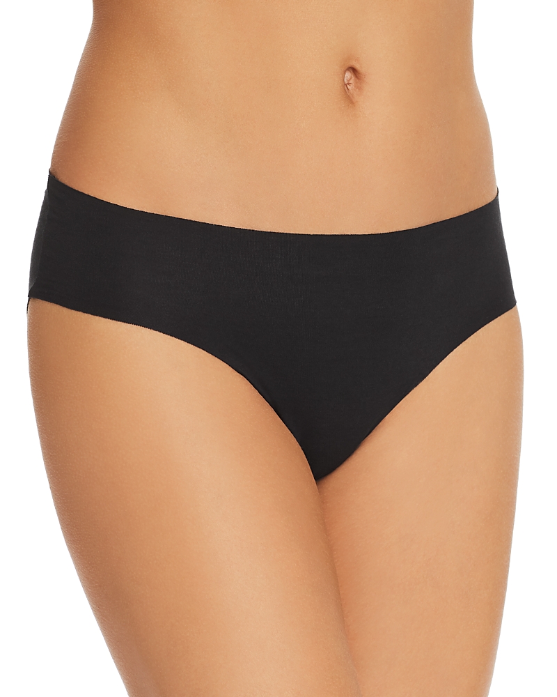 Shop Hanro Invisible Cotton Hi-cut Briefs In Black