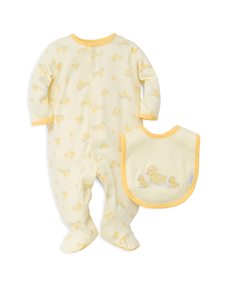 Little Me Unisex Little Ducks Footie & Bib Set - Baby