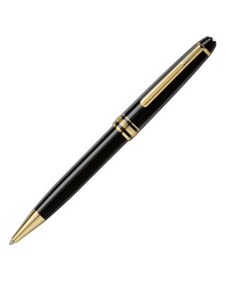 Montblanc Meisterst&amp;uuml;ck Gold-Plated Black Resin Classique Ballpoint Pen