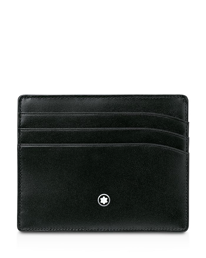 Shop Montblanc Meisterstuck Pocket 6 Cc Leather Card Case In Black