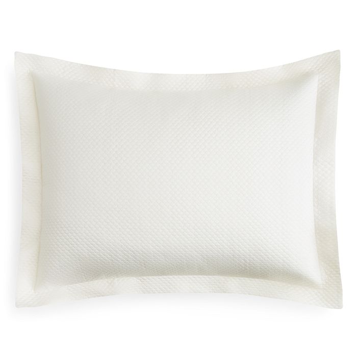 Shop Matouk Alba Quilted Standard Sham In Ivory
