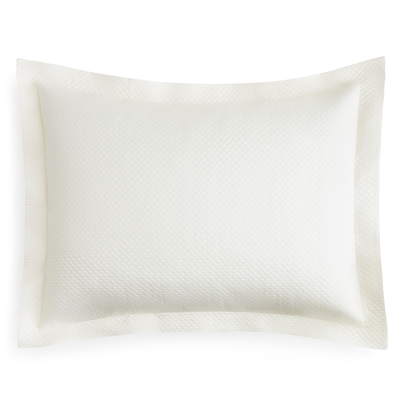 Matouk Alba 600 Thread Count Quilted Sham In Ivory
