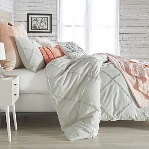 Peri Home Chenille Lattice Comforter Set, Twin In Gray