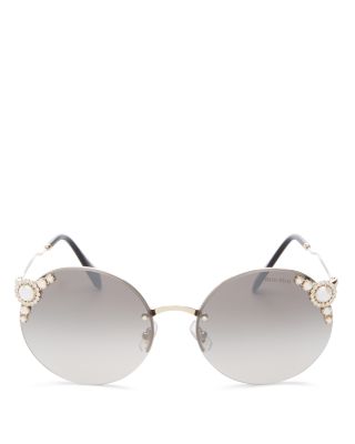 miu miu rimless sunglasses