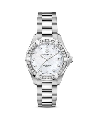 TAG Heuer Aquaracer Diamond Bezel Watch, 32mm | Bloomingdale's