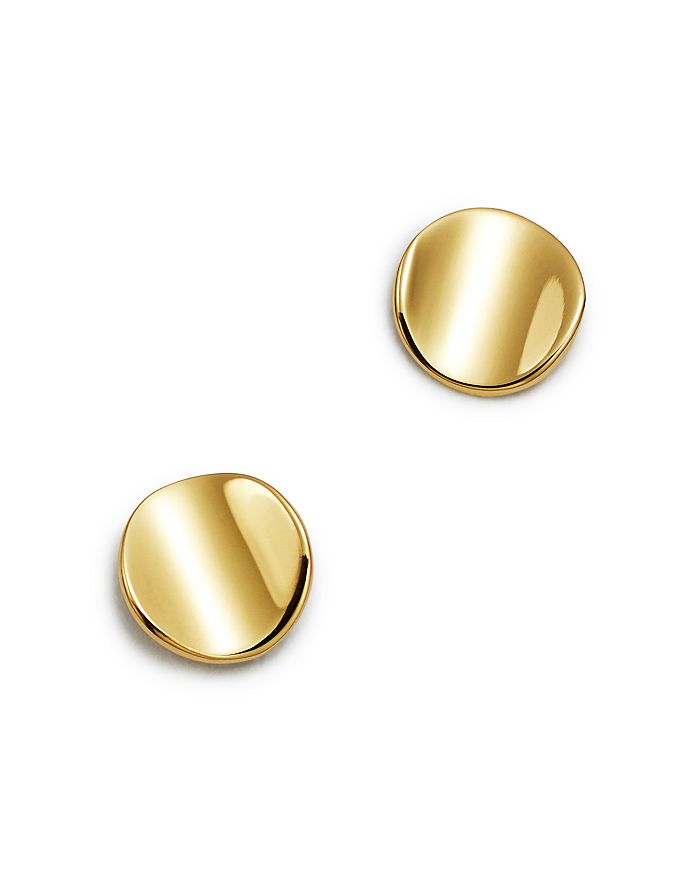Moon & Meadow Curved Circle Stud Earrings In 14k Yellow Gold - 100% Exclusive