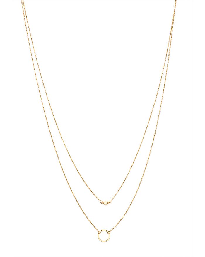 Moon & Meadow Layered Circle Pendant Necklace In 14k Yellow Gold, 17 - 100% Exclusive