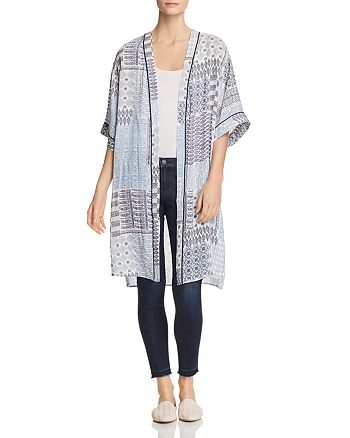 Daniel Rainn Floral-Print Duster Kimono Jacket | Bloomingdale's