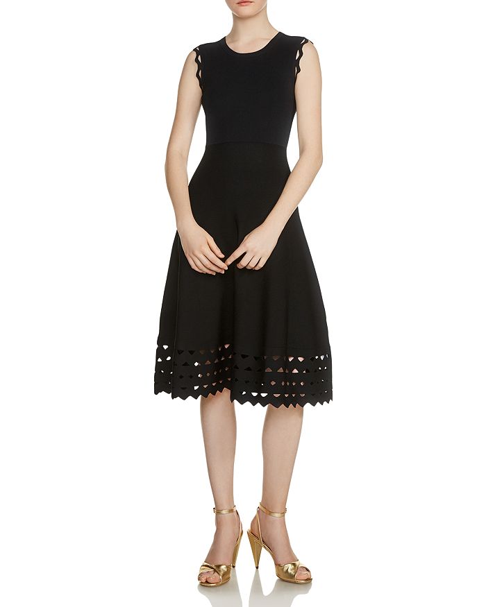 Maje Rumba Perforated Knit Midi Dress | Bloomingdale's