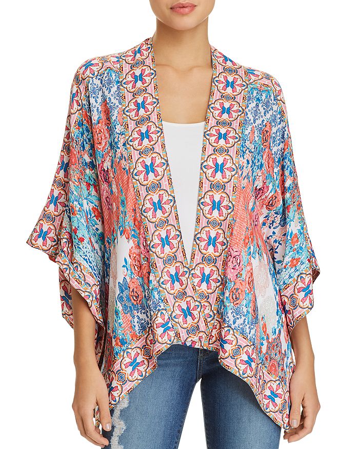 Tolani Rhea Mixed-Print Kimono | Bloomingdale's