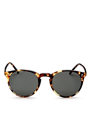 Oliver Peoples O'Malley Mirrored Round Sunglasses, 48mm