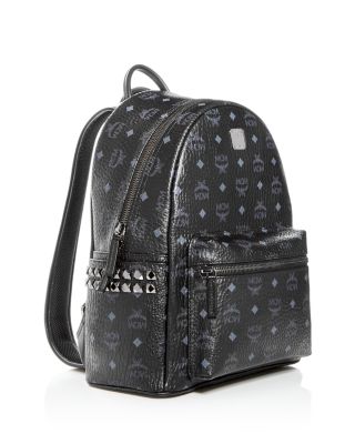 Mcm Stark Visetos Medium Studded Backpack In Black/Gold | ModeSens