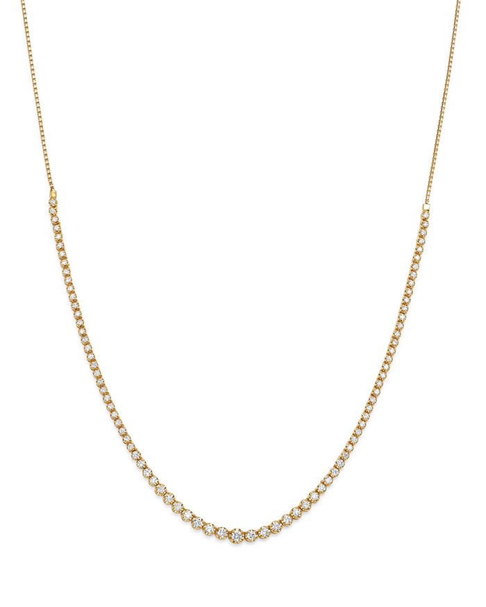 Bloomingdale's Diamond Graduated Bolo Necklace In 14k Yellow Gold, 2.50 Ct. T.w.- 100% Exclusive In White/yellow