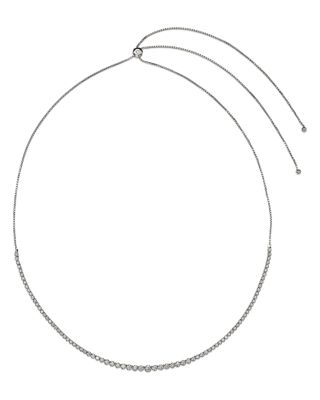 Diamond Graduated Bolo Necklace in 14K White Gold, 2.50 tcw&nbsp; 