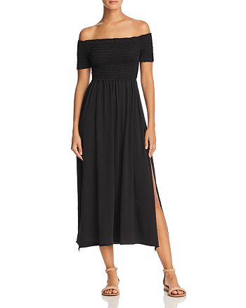 COMUNE Michelle by Duval Off-the-Shoulder Smocked Midi Dress ...