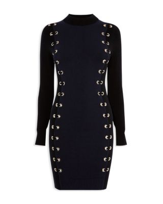 KAREN MILLEN Grommet Lace-Up Dress | Bloomingdale's Women