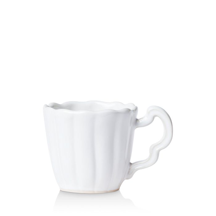 Vietri Incanto Scallop Stoneware Mug In White