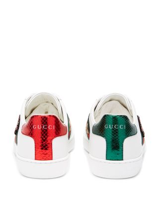 gucci shoes white and red