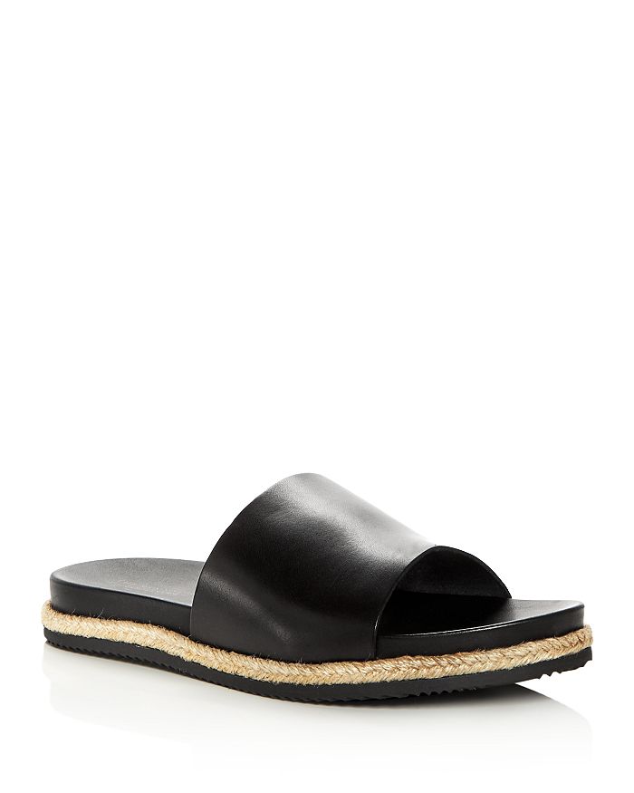 The Men's Store At Bloomingdale's Men's Leather Slide Sandals - 100% Exclusive In Black