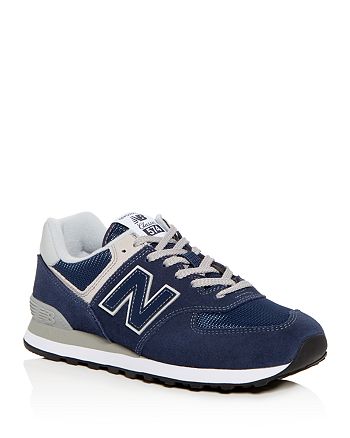 New Balance Men's Classic 574 Evergreen Suede Lace Up Sneakers ...