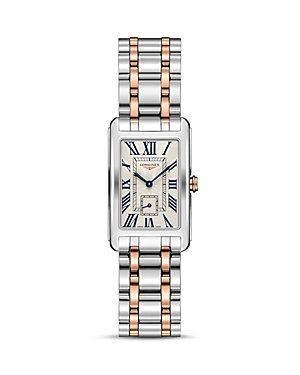 Longines Dolcevita Two-tone Watch, 23mm In Cream/silver
