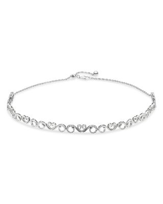 heart swirls choker necklace