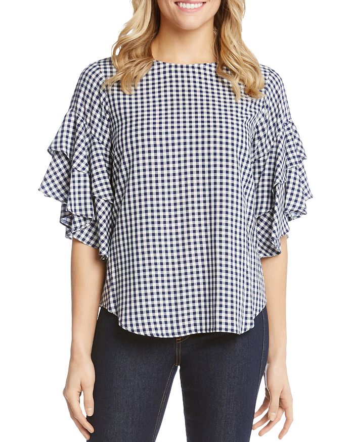 Karen kane ruffle sleeve top top
