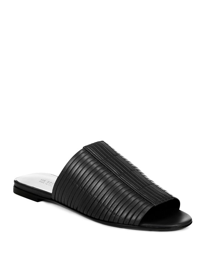 Via Spiga Women s Harlotte Leather Slide Sandals Bloomingdale s