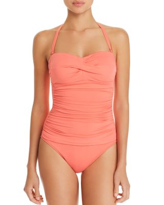 ralph lauren bandeau one piece swimsuit