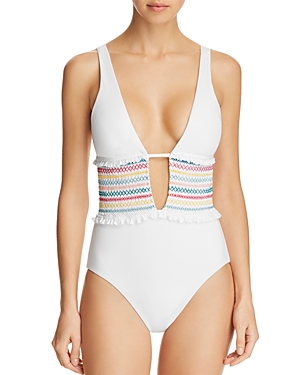 ISABELLA ROSE CRYSTAL COVE PLUNGE ONE PIECE SWIMSUIT,4911284