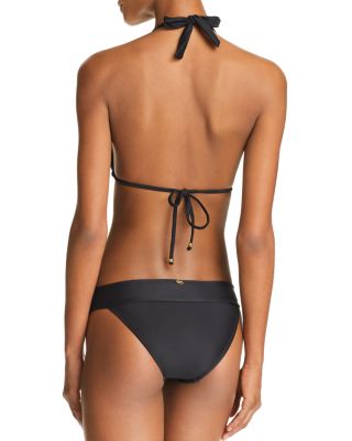 PilyQ Lace Overlay Halter Bikini Top 