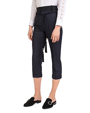 THE KOOPLES CROPPED DOTTED ROPE-TIE PANTS,FP1600