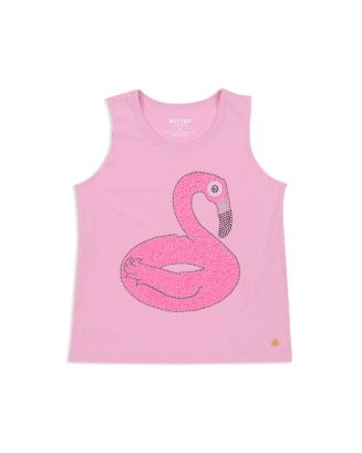 Butter Girls' Rhinestone Flamingo Tank - Big Kid | Bloomingdale's