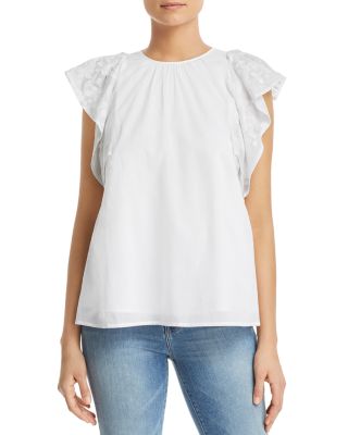 michael kors flutter top