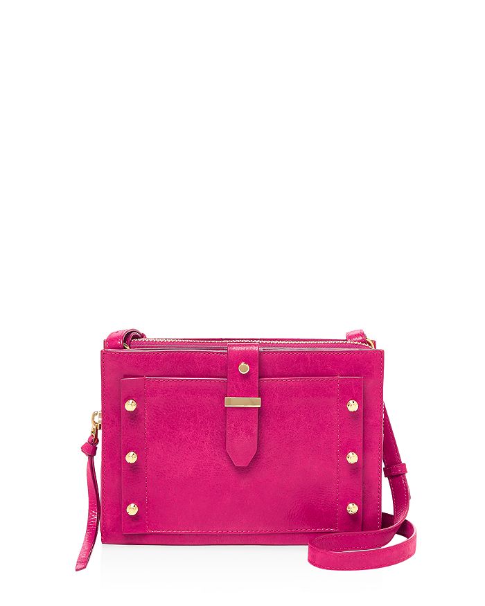 Botkier Warren City Leather Crossbody In Charged Pink/gold