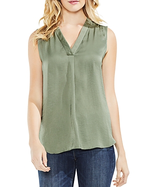 VINCE CAMUTO TEXTURED V-NECK TOP,9128041