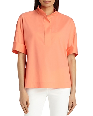 LAFAYETTE 148 SILVIA STAND-COLLAR BLOUSE,MBY08R-0231