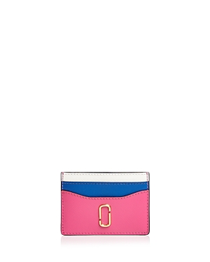 MARC JACOBS SNAPSHOT COLOR-BLOCK EMBOSSED LEATHER CARD CASE,M0013355