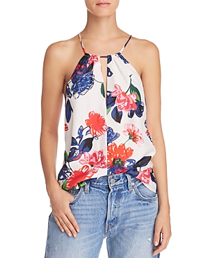 MILLY REESE FLORAL SILK TOP,208FH040593
